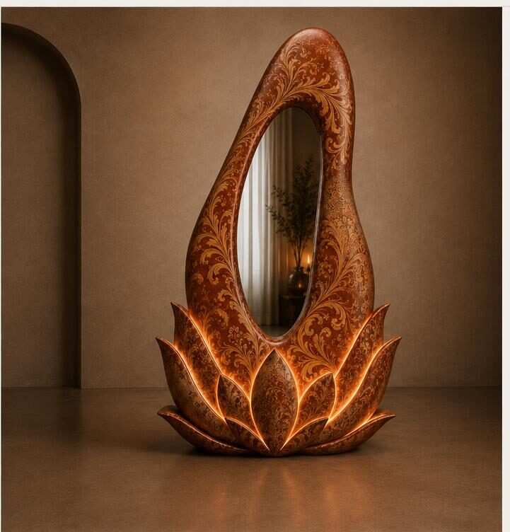 The Morphic Bloom sculptural mirror